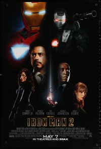4j0924 IRON MAN 2 int'l advance DS 1sh 2010 Marvel, Downey Jr, Cheadle, Paltrow, Scarlett Johansson!