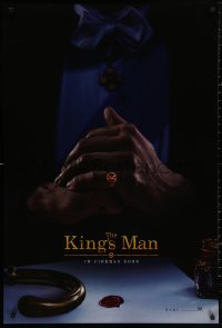 4j0945 KING'S MAN int'l teaser DS 1sh 2020 Ralph Fiennes, sinister folded hands with ring and cane!