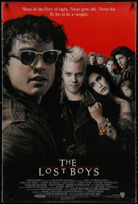 4j0969 LOST BOYS int'l 1sh 1987 Kiefer Sutherland, teen vampires, directed by Joel Schumacher!