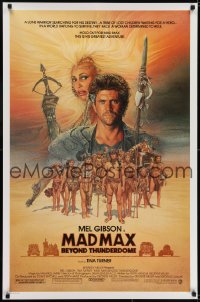 4j0975 MAD MAX BEYOND THUNDERDOME 1sh 1985 art of Mel Gibson & Tina Turner by Richard Amsel!