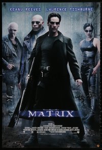 4j0530 MATRIX 27x40 video poster 1999 Keanu Reeves, Carrie-Anne Moss, Laurence Fishburne, Wachowskis