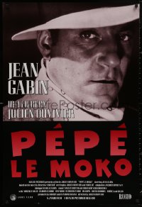 4j1012 PEPE LE MOKO 1sh R2002 different close up of Jean Gabin, directed by Julien Duvivier!