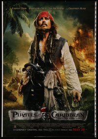 4j1019 PIRATES OF THE CARIBBEAN: ON STRANGER TIDES printer's test advance DS 1sh 2011 Depp as Jack!