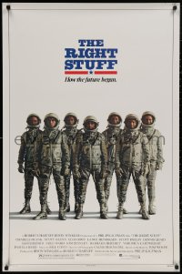 4j1051 RIGHT STUFF advance 1sh 1983 great line up of the first NASA astronauts all suited up!