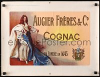 4j0501 AUGIER FRERES & CO. COGNAC 16x20 French advertising poster 1910 French brandy!