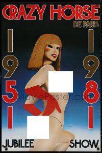 4j0630 CRAZY HORSE 24x35 French special poster 1981 sexy Razzia dancer art for Jubilee Show!