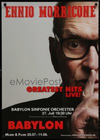 4j0439 ENNIO MORRICONE BABYLON 23x33 German film festival poster 2019 close-up image of the legend!