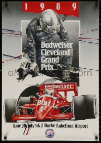 4j0665 GRAND PRIX OF CLEVELAND 21x30 special poster 1989 Michael B. Ayers art of race car & driver!