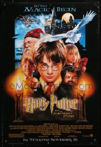 4j0544 HARRY POTTER & THE PHILOSOPHER'S STONE mini poster 2001 cool cast art by Drew Struzan!