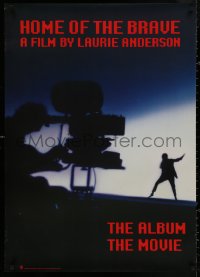 4j0446 HOME OF THE BRAVE 26x37 music poster 1986 Laurie Anderson in concert, cool silhouette image!