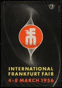 4j0601 INTERNATIONAL FRANKFURT FAIR 23x33 German special poster 1956 art of the IFF logo!