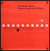 4j0602 KAMMER JURGEN UHDE 16x16 German special poster 1950s Johann Sebastian Bach music course!