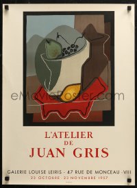 4j0463 L'ATELIER DE JUAN GRIS 19x25 French museum/art exhibition 1957 very different art of fruit!