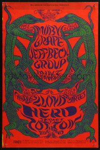 4j0447 MOBY GRAPE/JEFF BECK GROUP/MINT TATTOO 14x21 music poster 1968 Lee Conklin lizard art!