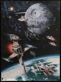 4j0681 RETURN OF THE JEDI fan club 20x27 special poster 1983 George Lucas classic, space battle!