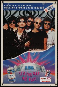 4j0409 ROLLING STONES 27x41 Canadian music poster 1989 image of Mick Jagger and the band, Labatt's!