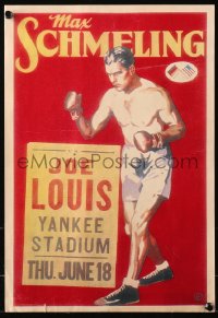 4j0683 SCHMELING-LOUIS 11x16 special poster R1960s Max Schmeling declared the boxing champion!