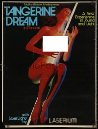 4j0450 TANGERINE DREAM 24x32 music poster 1970s Kieser & Hartmann art of nude woman, laser light!