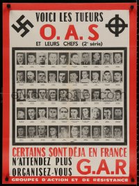 4j0639 VOICI LES TUEURS OAS 23x31 French special poster 1960s the pursuit of right-wing terrorists!