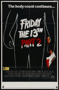 4j0513 FRIDAY THE 13th PART II half subway 1981 slasher horror sequel, body count continues!