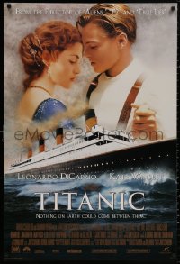 4j1157 TITANIC style B revised int'l DS 1sh 1997 star-crossed Leonardo DiCaprio, Kate Winslet, directed by James Cameron!