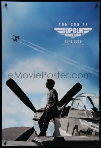 4j1160 TOP GUN: MAVERICK teaser DS 1sh 2020 Naval aviator Tom Cruise in title role on P-51 Mustang!