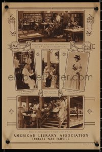 4j0317 AMERICAN LIBRARY ASSOCIATION group of 3 WWI war posters 1910s Library War Service!
