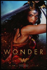 4j1194 WONDER WOMAN teaser DS 1sh 2017 sexiest Gal Gadot in title role/Diana Prince, Wonder!