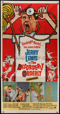 4k0547 DISORDERLY ORDERLY 3sh 1965 artwork of wackiest hospital nurse Jerry Lewis!
