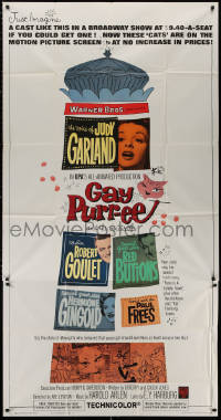4k0557 GAY PURR-EE 3sh 1962 Judy Garland, Robert Goulet, Red Buttons, cartoon cats!