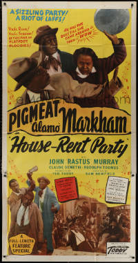 4k0565 HOUSE-RENT PARTY 3sh 1946 Dewey Pigmeat Alamo Markham, Toddy all-black comedy musical!