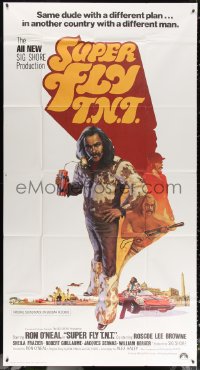 4k0609 SUPER FLY T.N.T. int'l 3sh 1973 great artwork of Ron O'Neal holding dynamite by Craig!