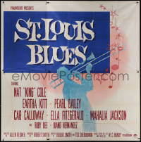 4k0452 ST. LOUIS BLUES 6sh 1958 Nat King Cole, the life & music of W.C. Handy, great large image!