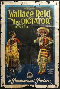 4k0029 DICTATOR 1sh 1922 great art of South American Wallace Reid & Lila Lee, ultra rare!