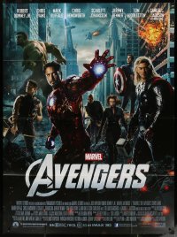4k0795 AVENGERS French 1p 2012 Iron Man, Thor, Captain America, Hulk, Black Widow & more, Marvel!