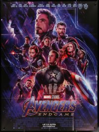 4k0796 AVENGERS: ENDGAME advance French 1p 2019 Marvel, montage with Downey Jr., Hemsworth & cast!