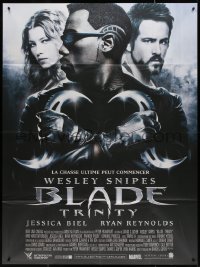 4k0821 BLADE TRINITY French 1p 2004 Wesley Snipes, Jessica Biel, Ryan Reynolds, vampire sequel!