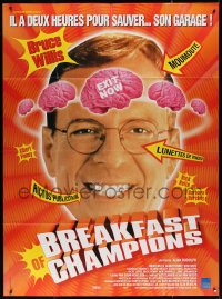 4k0834 BREAKFAST OF CHAMPIONS French 1p 1999 directed by Alan Rudolph, wacky image of Bruce Willis!
