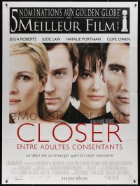 4k0861 CLOSER French 1p 2004 Natalie Portman, Jude Law, Julia Roberts, Clive Owen, Mike Nichols!