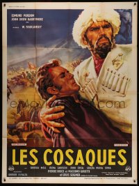 4k0867 COSSACKS French 1p 1960 I Cosacchi, great art of John Drew Barrymore & Edmund Purdom!