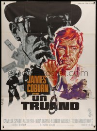 4k0883 DEAD HEAT ON A MERRY-GO-ROUND French 1p 1967 different art of James Coburn by Michel Landi!