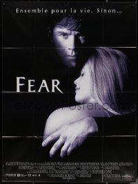 4k0938 FEAR French 1p 1998 super close up of creepy Mark Wahlberg holding Reese Witherspoon!