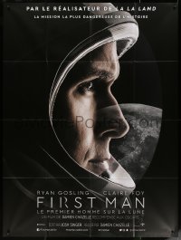 4k0948 FIRST MAN French 1p 2018 super close up of Ryan Gosling as astronaut Neil Armstrong!