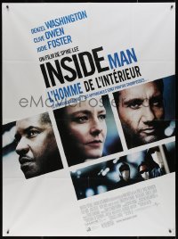 4k1021 INSIDE MAN French 1p 2006 Denzel Washington, Clive Owen, Jodie Foster, directed by Spike Lee