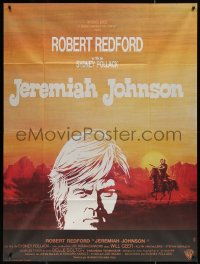 4k1036 JEREMIAH JOHNSON French 1p 1972 cool artwork of Robert Redford, directed by Sydney Pollack!