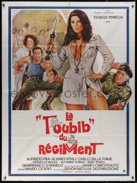 4k1057 LADY MEDIC French 1p 1977 Enzo Sciotti art of sexy half-naked military doctor Edwige Fenech!