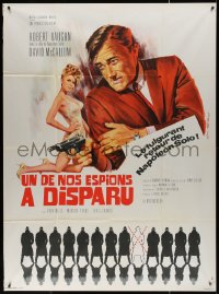 4k1156 ONE OF OUR SPIES IS MISSING French 1p 1968 Robert Vaughn, The Man from UNCLE, sexy Rau art!