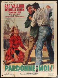 4k1176 PERDONAMI French 1p 1954 Raf Vallone loves the sister of his brother's murderer, rare!