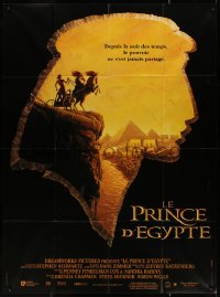 4k1191 PRINCE OF EGYPT French 1p 1998 Dreamworks cartoon, Moses on chariot overlooking pyramids!