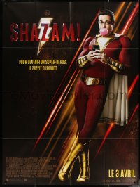 4k1234 SHAZAM advance French 1p 2019 full-length Zachary Levi in the title superhero blowing bubble!
